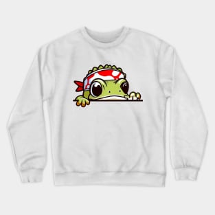 Sneaky japanese gecko frog so cute Crewneck Sweatshirt